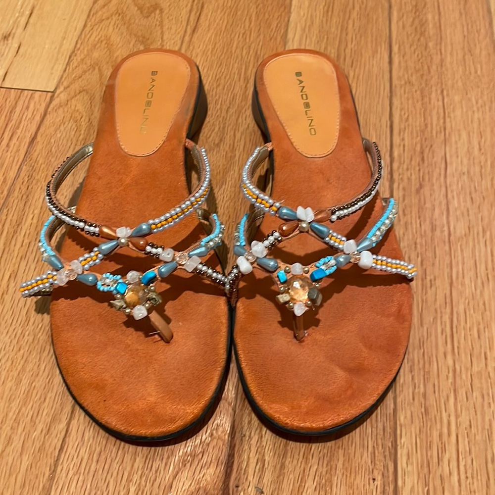 NEW! Bandolier Beaed Sandals! 🩴